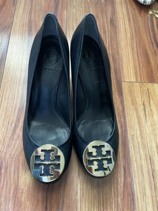 Tory Burch Shoes - Tory Burch Women's Sally Wedge Platform Pump Shoes, Black, Size 8.5